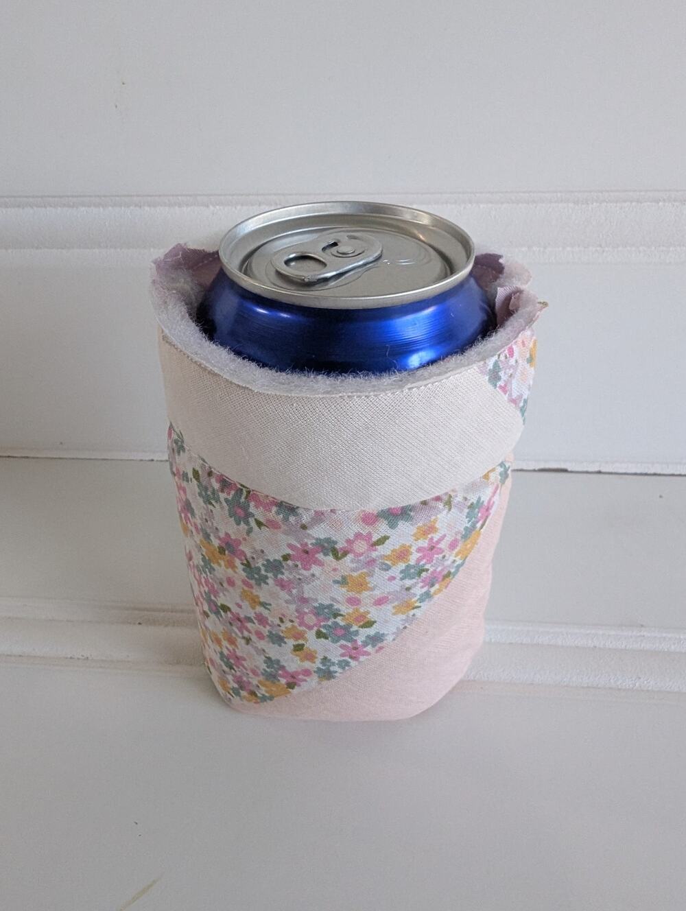 Handmade Quilted Boo-ze Can Coozie - Pastel